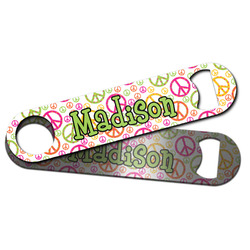 Peace Sign Bar Bottle Opener w/ Name or Text