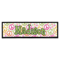 Peace Sign Bar Mat - Large (Personalized)