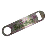 Peace Sign Bar Bottle Opener - Silver w/ Name or Text
