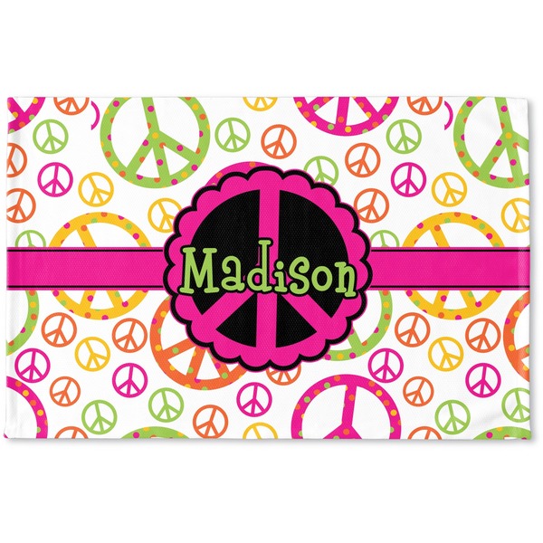 Custom Peace Sign Woven Mat (Personalized)