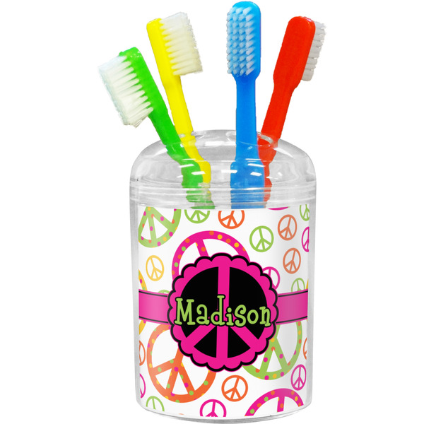 Custom Peace Sign Toothbrush Holder (Personalized)