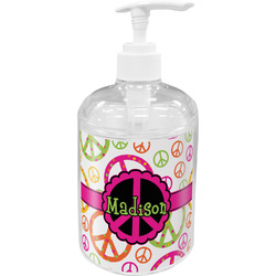 Peace Sign Acrylic Soap & Lotion Bottle (Personalized)