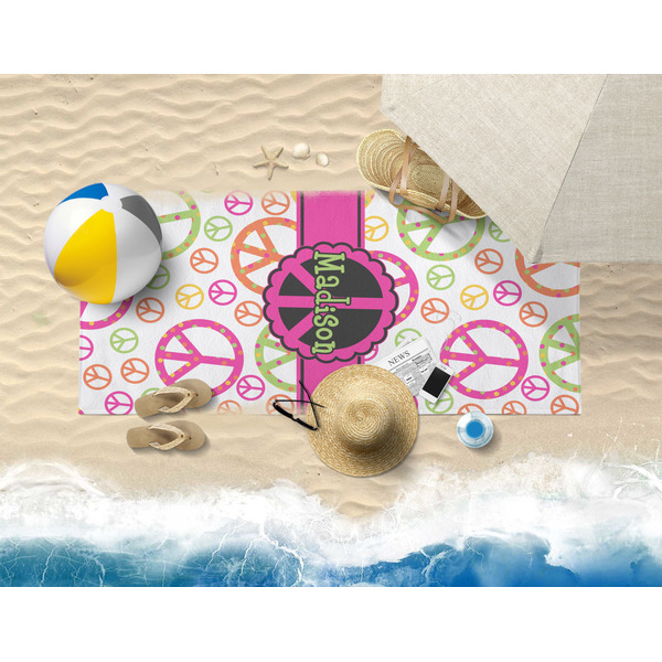 Peace Sign Beach Towel Lifestyle