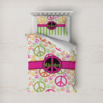 Peace Sign Duvet Cover Set - Twin (Personalized)
