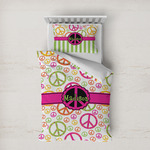 Peace Sign Duvet Cover Set - Twin XL (Personalized)