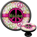 Peace Sign Cabinet Knob (Black) (Personalized)