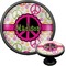 Peace Sign Cabinet Knob (Black) (Personalized)