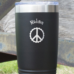 Peace Sign 20 oz Stainless Steel Tumbler (Personalized)