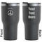 Peace Sign Black RTIC Tumbler - Front and Back