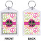 Peace Sign Bling Keychain (Front + Back)