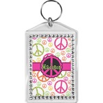 Peace Sign Bling Keychain (Personalized)
