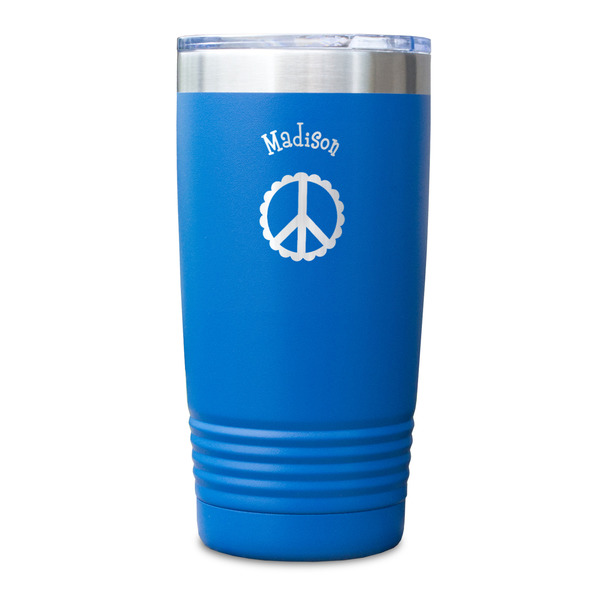 Peace Sign Blue Polar Camel Tumbler - 20oz - Single Sided - Approval