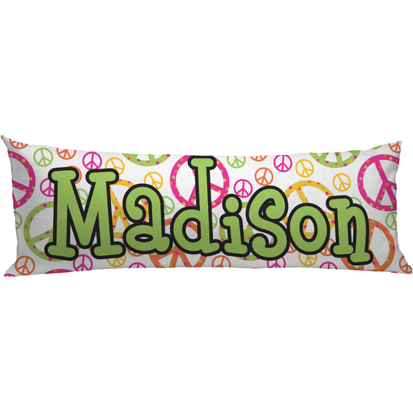 Custom Peace Sign Body Pillow Case (Personalized)