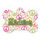 Peace Sign Bone Shaped Dog ID Tag (Personalized)