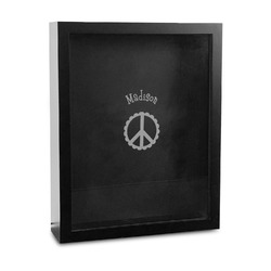 Peace Sign Bottle Cap Shadow Box - 11in x 14in (Personalized)