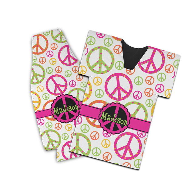 Custom Peace Sign Bottle Cooler (Personalized)