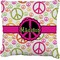 Peace Sign Burlap Pillow 24"