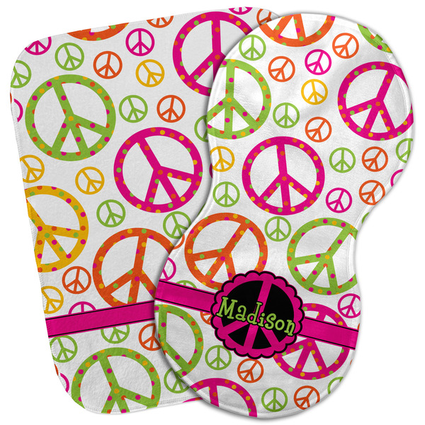 Custom Peace Sign Burp Cloth (Personalized)