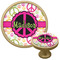 Peace Sign Cabinet Knob - Gold (Personalized)