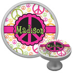 Peace Sign Cabinet Knob (Silver) (Personalized)