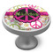 Peace Sign Cabinet Knob - Nickel - Side