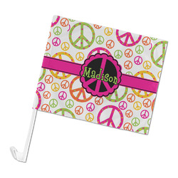 Peace Sign Car Flag - Large (Personalized)