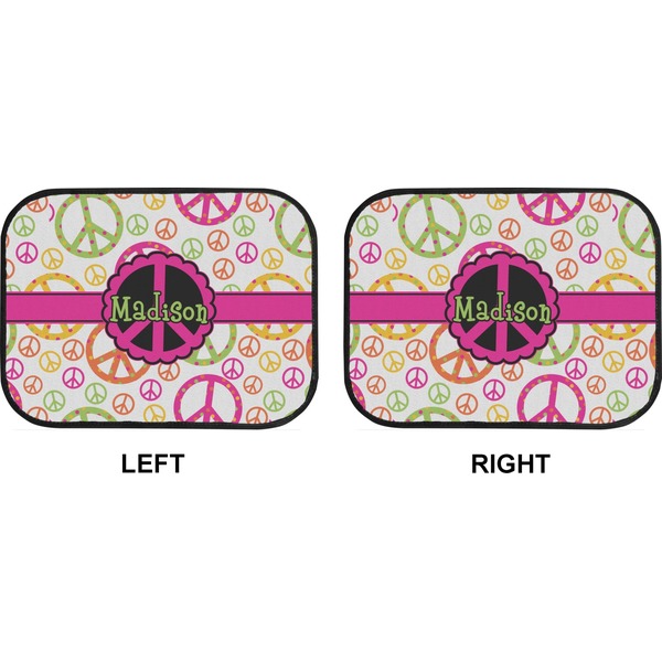 Peace Sign Car Floor Mats (Back Seat) (Approval)