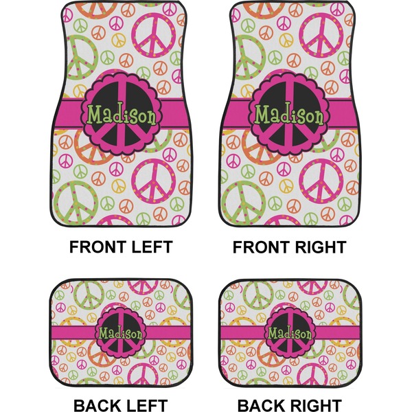 Peace Sign Car Floor Mats Set (2F + 2B)