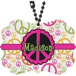 Peace Sign Rear View Mirror Charm (Personalized)