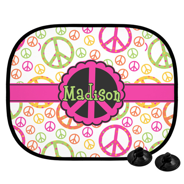 Custom Peace Sign Car Side Window Sun Shade (Personalized)