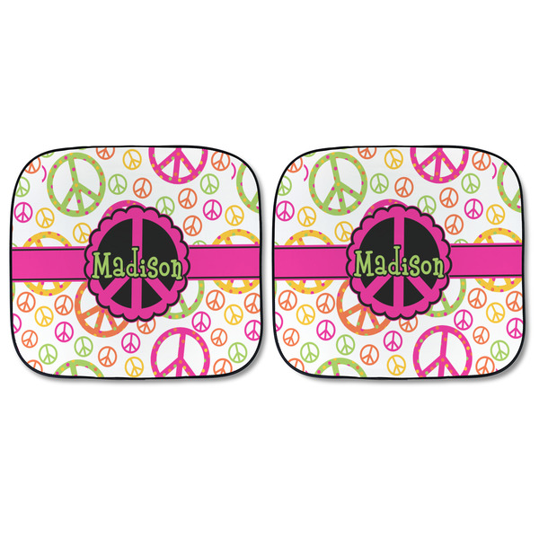 Peace Sign Car Sun Shades - FRONT