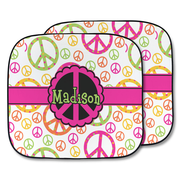Custom Peace Sign Car Sun Shade - Two Piece (Personalized)