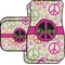 Peace Sign Car Floor Mats Set - 2 Front & 2 Back (Personalized)