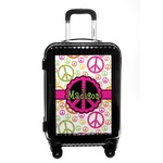 Peace Sign Carry On Hard Shell Suitcase (Personalized)