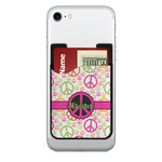 Peace Sign 2-in-1 Cell Phone Credit Card Holder & Screen Cleaner (Personalized)