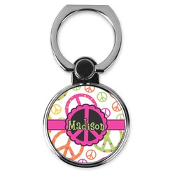 Peace Sign Cell Phone Ring Stand & Holder (Personalized)