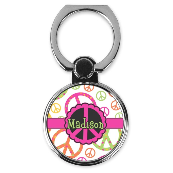 Custom Peace Sign Cell Phone Ring Stand & Holder (Personalized)