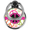 Peace Sign Cell Phone Ring Stand & Holder - Front (Collapsed)