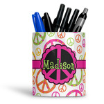 Peace Sign Ceramic Pen Holder