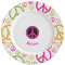 Peace Sign Ceramic Plate w/Rim