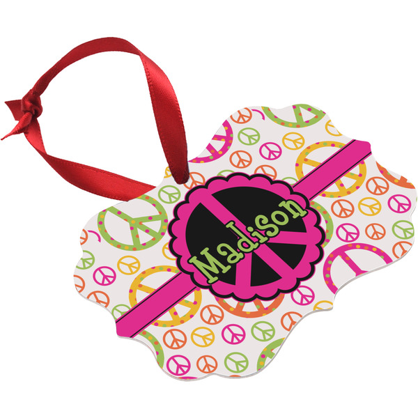 Peace Sign Christmas Ornament