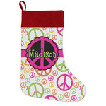 Peace Sign Holiday Stocking w/ Name or Text