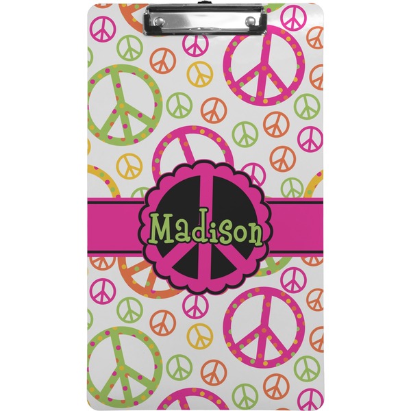 Custom Peace Sign Clipboard (Legal Size) (Personalized)