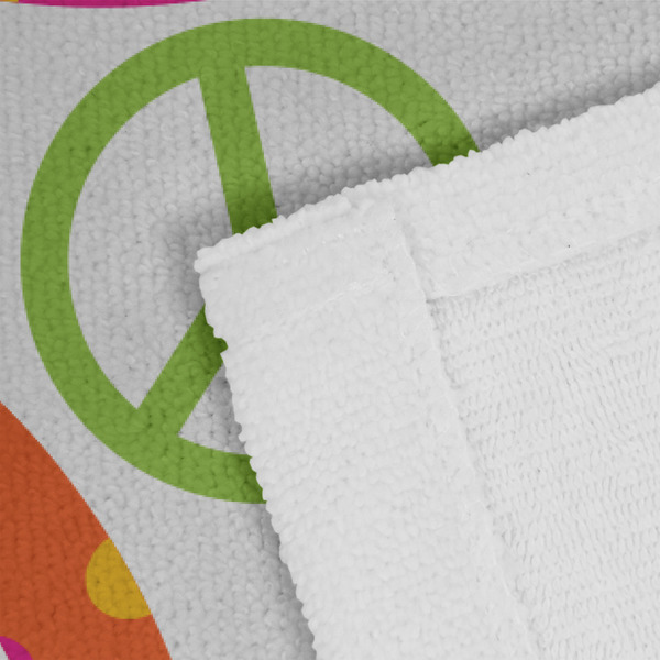 Peace Sign Close up of Fabric