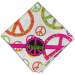 Peace Sign Cloth Dinner Napkin - Single w/ Name or Text