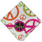 Peace Sign Cloth Napkins - Personalized Dinner (Folded Four Corners)
