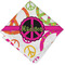 Peace Sign Cloth Napkins - Personalized Lunch (Folded Four Corners)