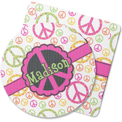 Peace Sign Rubber Backed Coaster (Personalized)