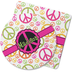 Peace Sign Rubber Backed Coaster (Personalized)