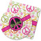 Peace Sign Rubber Backed Coaster (Personalized)